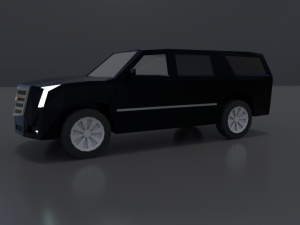 cadilac escalade 2019 lowpoly Modèle 3D