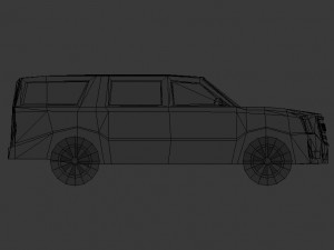cadilac escalade 2019 lowpoly Modèle 3D