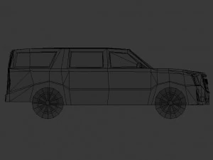 cadilac escalade 2019 lowpoly 3D Model