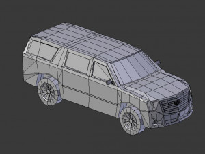 cadilac escalade 2019 lowpoly Modèle 3D