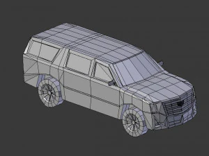 cadilac escalade 2019 lowpoly 3D Model