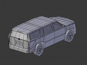 cadilac escalade 2019 lowpoly Modèle 3D