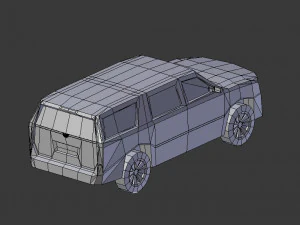 cadilac escalade 2019 lowpoly 3D Model