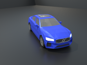 volvo s60 2019 lowpoly Modello 3D