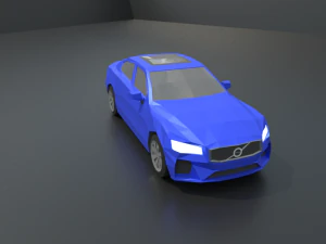 volvo s60 2019 lowpoly 3D Model