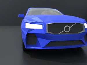 volvo s60 2019 lowpoly 3D Model
