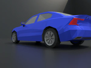 volvo s60 2019 lowpoly 3D Model