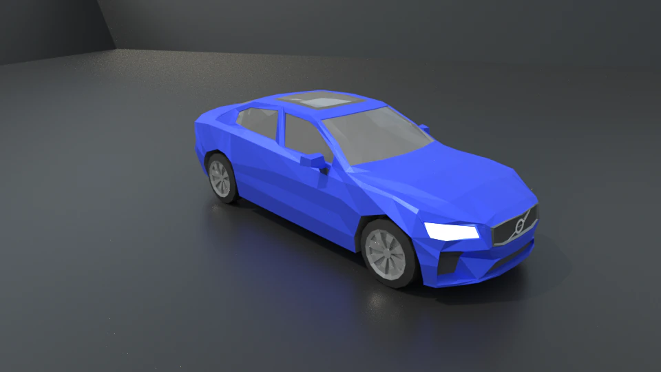 volvo s60 2019 lowpoly 3D Model .c4d .max .obj .3ds .fbx .stl .blend