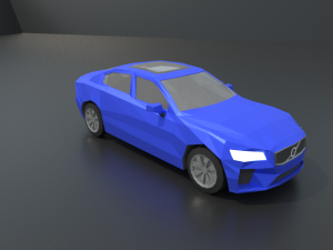 volvo s60 2019 lowpoly 3D Model