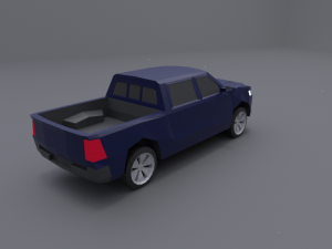 dodge ram 2019 lowpoly Modello 3D