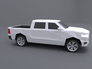 dodge ram 2019 lowpoly Modello 3D