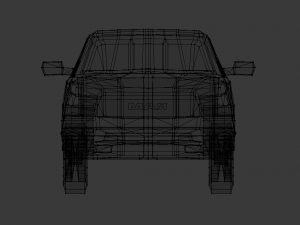 dodge ram 2019 lowpoly Modello 3D