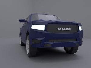 dodge ram 2019 lowpoly Modello 3D