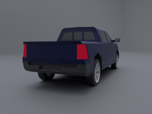 dodge ram 2019 lowpoly Modello 3D