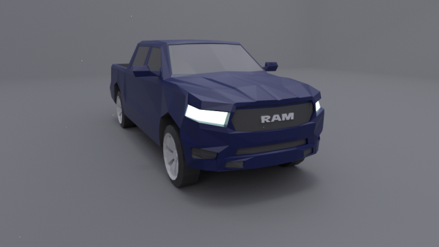dodge ram 2019 lowpoly Modello 3D .c4d .max .obj .3ds .fbx .stl .blend 