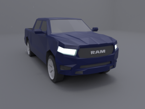 dodge ram 2019 lowpoly 3D Model