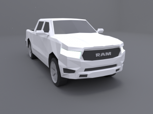 dodge ram 2019 lowpoly Modello 3D