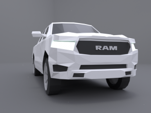 dodge ram 2019 lowpoly Modello 3D