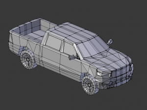 dodge ram 2019 lowpoly Modello 3D
