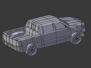 dodge ram 2019 lowpoly Modello 3D