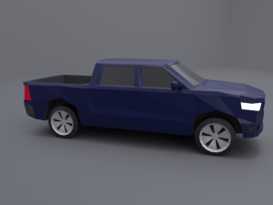 dodge ram 2019 lowpoly Modello 3D