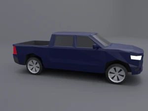 dodge ram 2019 lowpoly 3D Model