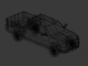 dodge ram 2019 lowpoly Modello 3D