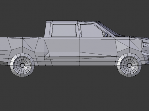 dodge ram 2019 lowpoly Modello 3D