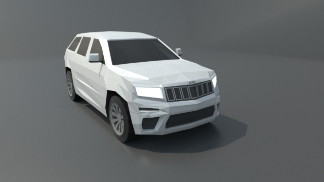 jeep grand cherokee 2019 lowpoly 3D 模型 .c4d .max .obj .3ds .fbx .stl .blend