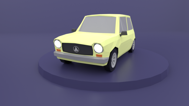 autobianchi lowpoly 3D Model .c4d .max .obj .3ds .fbx .stl .blend 