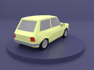 autobianchi lowpoly 3D Model