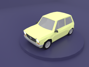 autobianchi lowpoly 3D Model