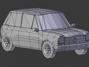 autobianchi lowpoly 3D Model