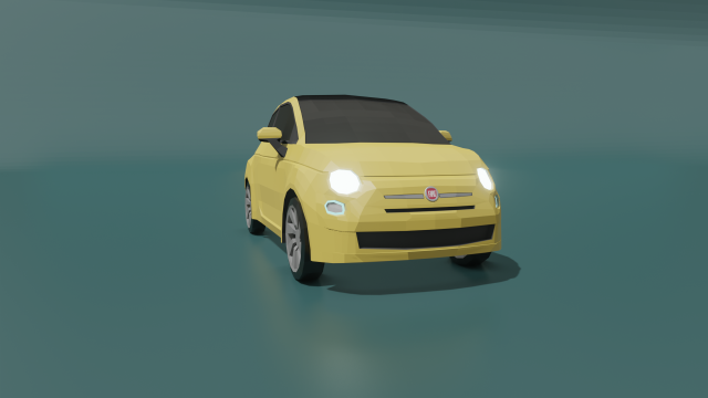 fiat 500 2020 lowpoly 3D-Modell .c4d .max .obj .3ds .fbx .stl .blend 