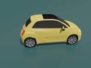 fiat 500 2020 lowpoly 3D-Modell