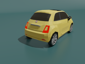fiat 500 2020 lowpoly 3D-Modell
