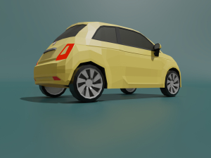 fiat 500 2020 lowpoly 3D-Modell