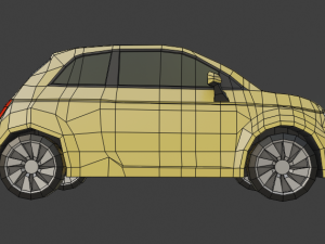 fiat 500 2020 lowpoly 3D-Modell
