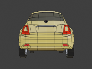 fiat 500 2020 lowpoly 3D-Modell