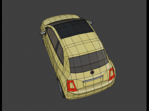 fiat 500 2020 lowpoly 3D-Modell