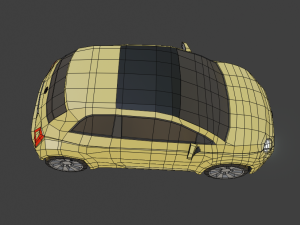 fiat 500 2020 lowpoly 3D-Modell