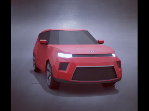 kia soul 2020 lowpoly Modelo 3D