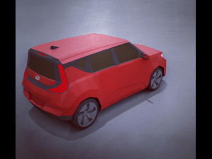 kia soul 2020 lowpoly Modelo 3D
