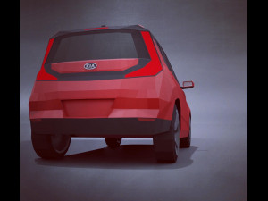 kia soul 2020 lowpoly Modelo 3D