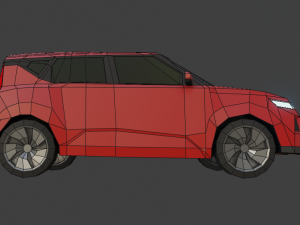 kia soul 2020 lowpoly Modelo 3D
