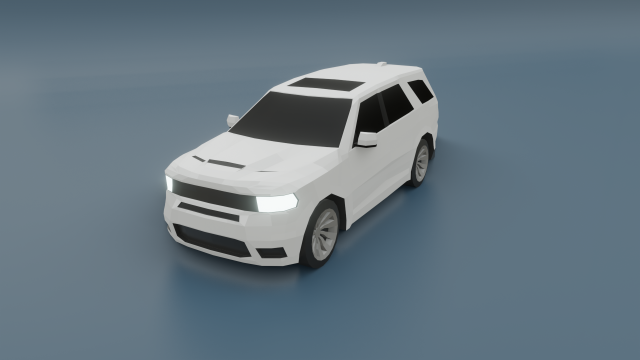 dodge durango 3d low poly model 3D 模型 .c4d .max .obj .3ds .fbx .stl .blend