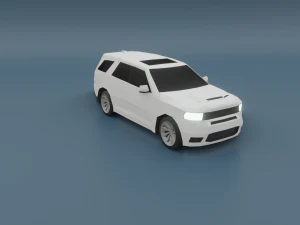 dodge durango 3d low poly model 3D Model
