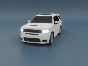 dodge durango 3d low poly model 3D Model