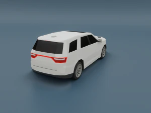 dodge durango 3d low poly model 3D Model