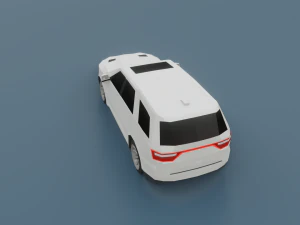 dodge durango 3d low poly model 3D Model